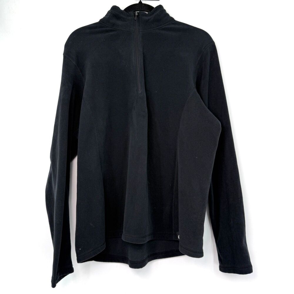 REI Co-op Men's L Black 1/4 Zip Fleece Pullover Gorpcore Utility Hiking Outdoor